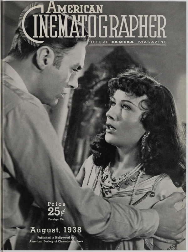 American Cinematographer - August 1938 Cover